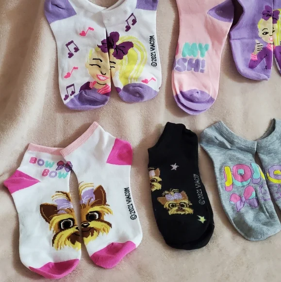 NEW 9 Pair Jojo Siwa Socks, One Size - Picture 2 of 9